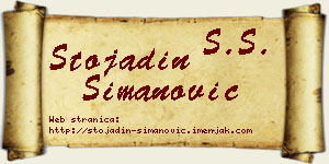 Stojadin Simanović vizit kartica